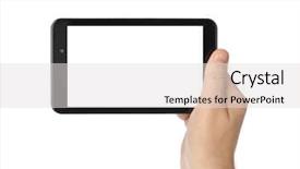  Presentation with waiter hand in white glove - Beautiful presentation design featuring camera phone - hand with touchpad pc isolated backdrop and a light gray colored foreground