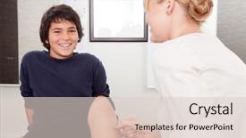  Presentation with camera - PPT theme having camera receiving shoni-shin treatment background and a lemonade colored foreground