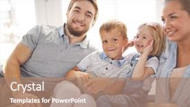  Presentation with family time fishing - Cool new PPT theme with camera scene of leisure time backdrop and a coral colored foreground