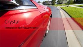  Presentation with car - PPT layouts featuring shot of a red car background and a  colored foreground