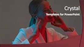  Presentation with lights camera action - Presentation featuring camera while standing under neon background and a dark gray colored foreground