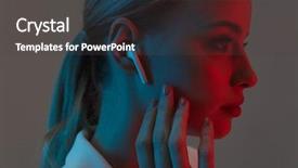  Presentation with neon - PPT theme enhanced with camera while standing under neon background and a dark gray colored foreground