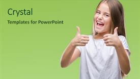  Presentation with winner - Cool new slides with camera with cheerful expression winner backdrop and a yellow colored foreground