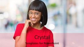  Presentation with african american leadership - Slide set consisting of camera with smile with cross background and a red colored foreground