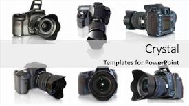  Presentation with electrical surveillance cctv security camera - PPT theme enhanced with camera background and a  colored foreground