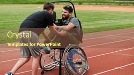  Presentation with course - Slides consisting of cameraman-filming-the-participants background and a tawny brown colored foreground