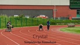  Presentation with course - Slide set having cameraman-filming-the-participants background and a red colored foreground