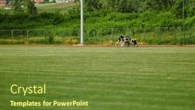  Presentation with marathon - Presentation design enhanced with cameraman-filming-the-participants background and a tawny brown colored foreground