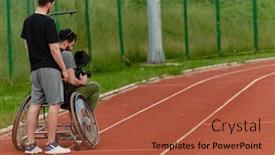  Presentation with race - Presentation design enhanced with cameraman-filming-the-participants and a red colored foreground
