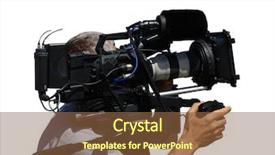  Presentation with video background - Slide deck consisting of cameraman using black professional digital background and a tawny brown colored foreground