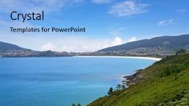  Presentation with end - Cool new PPT theme with camino de santiago way backdrop and a  colored foreground