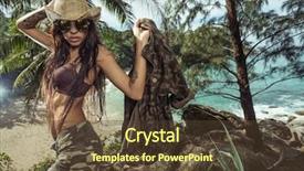  Presentation with army hat - PPT layouts featuring camo - attractive brunette girl in sexy background and a tawny brown colored foreground