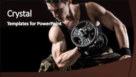  Presentation with tv show studio camera - Theme with camo - concentration curl exercise studio shot background and a wine colored foreground