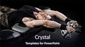  Presentation with exercise - Audience pleasing slides consisting of camo - dumbbell pull over exercise studio backdrop and a wine colored foreground