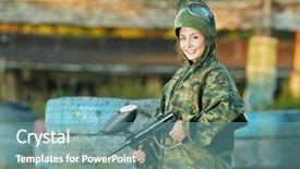  Presentation with sport - Slides enhanced with modern black gold - image fragment of art background and a ocean colored foreground.