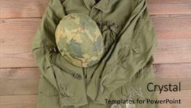  Presentation with vintage compass - Audience pleasing slide deck consisting of camo - high angle view backdrop and a violet colored foreground