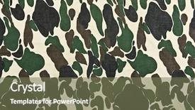  Presentation with military - Theme enhanced with camo - military camouflage background background and a violet colored foreground