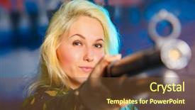  Presentation with christian military - Cool new slides with camo - portrait of attractive woman backdrop and a tawny brown colored foreground