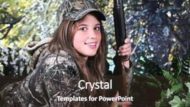  Presentation with looking up at trees from ground - Slides featuring camo - pretty young teen hunter background and a tawny brown colored foreground