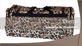  Presentation with clipping - PPT theme enhanced with camouflage-bag-isolated-with-clipping background and a gray colored foreground