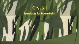  Presentation with fabric - Slides with camouflage fabric texture background and a tawny brown colored foreground