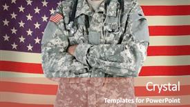  Presentation with military doctor - Cool new presentation theme with camouflage fatigues also called acu backdrop and a coral colored foreground