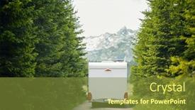  Presentation with freedom - Slides having camper-on-a-mountain-road background and a tawny brown colored foreground