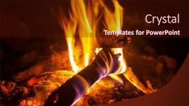  Presentation with campfire - PPT layouts with campfire-on-the-night-party background and a wine colored foreground