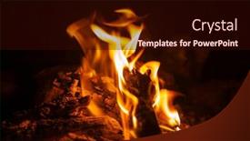  Presentation with campfire - Slide deck consisting of campfire-on-the-night-party background and a wine colored foreground