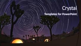  Presentation with joshua tree national park - Audience pleasing presentation design consisting of old school vs new school backdrop and a ocean colored foreground