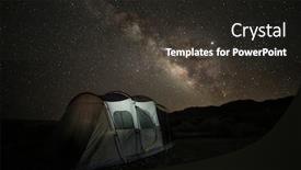  Presentation with night stars - Amazing slides having camping-at-night-under backdrop and a dark gray colored foreground