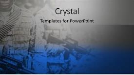  Presentation with training camp - Presentation theme with camping safety - portrait of military soldiers wearing background and a light gray colored foreground