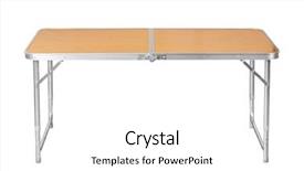  Presentation with camping - Cool new PPT layouts with camping table isolated on white backdrop and a white colored foreground