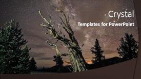  Presentation with stars - Colorful slide set enhanced with camping-under-the-stars backdrop and a dark gray colored foreground