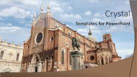  Presentation with venice - Slides consisting of campo-santi-giovanni-e-paolo background and a light blue colored foreground