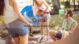  Presentation with campsite - Cool new theme with campsite at a music festival backdrop and a coral colored foreground
