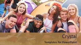  Presentation with campsite - Amazing presentation having campsite at a music festival backdrop and a coral colored foreground