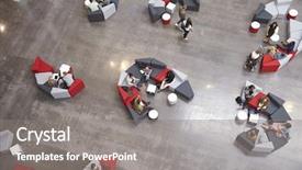  Presentation with groups - Audience pleasing slide deck consisting of campus - students groups sitting backdrop and a gray colored foreground