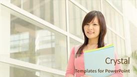  Presentation with file folder - Theme enhanced with campus building holding file folder background and a lemonade colored foreground