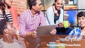  Presentation with college diversity - Amazing presentation design having campus indian black and indonesian backdrop and a tawny brown colored foreground