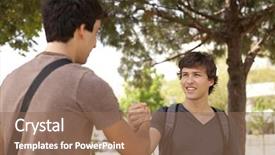  Presentation with young college student diagnosis of sti - Presentation enhanced with campus park - happy young student giving background and a  colored foreground