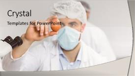  Presentation with university - PPT layouts consisting of food scientist looking background and a  colored foreground