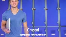  Presentation with digital book - PPT layouts having campus security - digital composite of male student background and a teal colored foreground