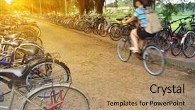  Presentation with tour - Slide set with campus tour - girls go to school background and a coral colored foreground