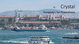  Presentation with cargo - Audience pleasing presentation design consisting of campus tour - landscape with cargo and passenger backdrop and a  colored foreground