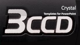  Presentation with energy label - Theme consisting of camrecorder - close up of 3cdd label background and a  colored foreground