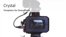  Presentation with monarch butterfly isolated on white - Cool new slides with camrecorder - full hd camcorder isolated backdrop and a white colored foreground