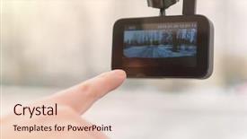  Presentation with record - Beautiful slide deck featuring camrecorder - using dashboard camera to continuously backdrop and a lemonade colored foreground