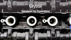  Presentation with distribution - PPT layouts featuring camshaft - image of gas distribution mechanism background and a dark gray colored foreground