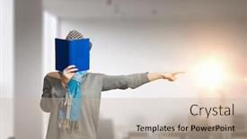  Presentation with take - Slides enhanced with can not take her eyes off the book mixed media background and a soft green colored foreground